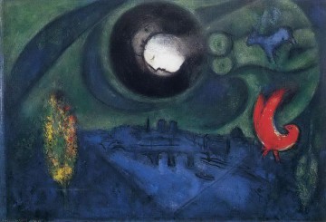 Marc Chagall Painting - Terraplén de Bercy contemporáneo Marc Chagall